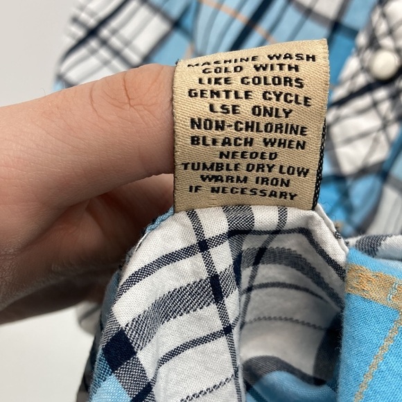 BKE Pearl Snap Slim Fit Western Rodeo Plaid Short sleeve jaripeo modern cowboy - Picture 6 of 8